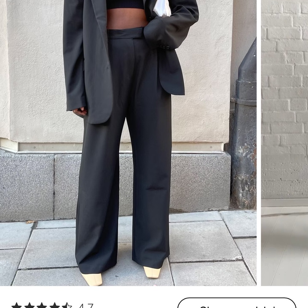 Djerf Avenue Black Wide Leg Pants